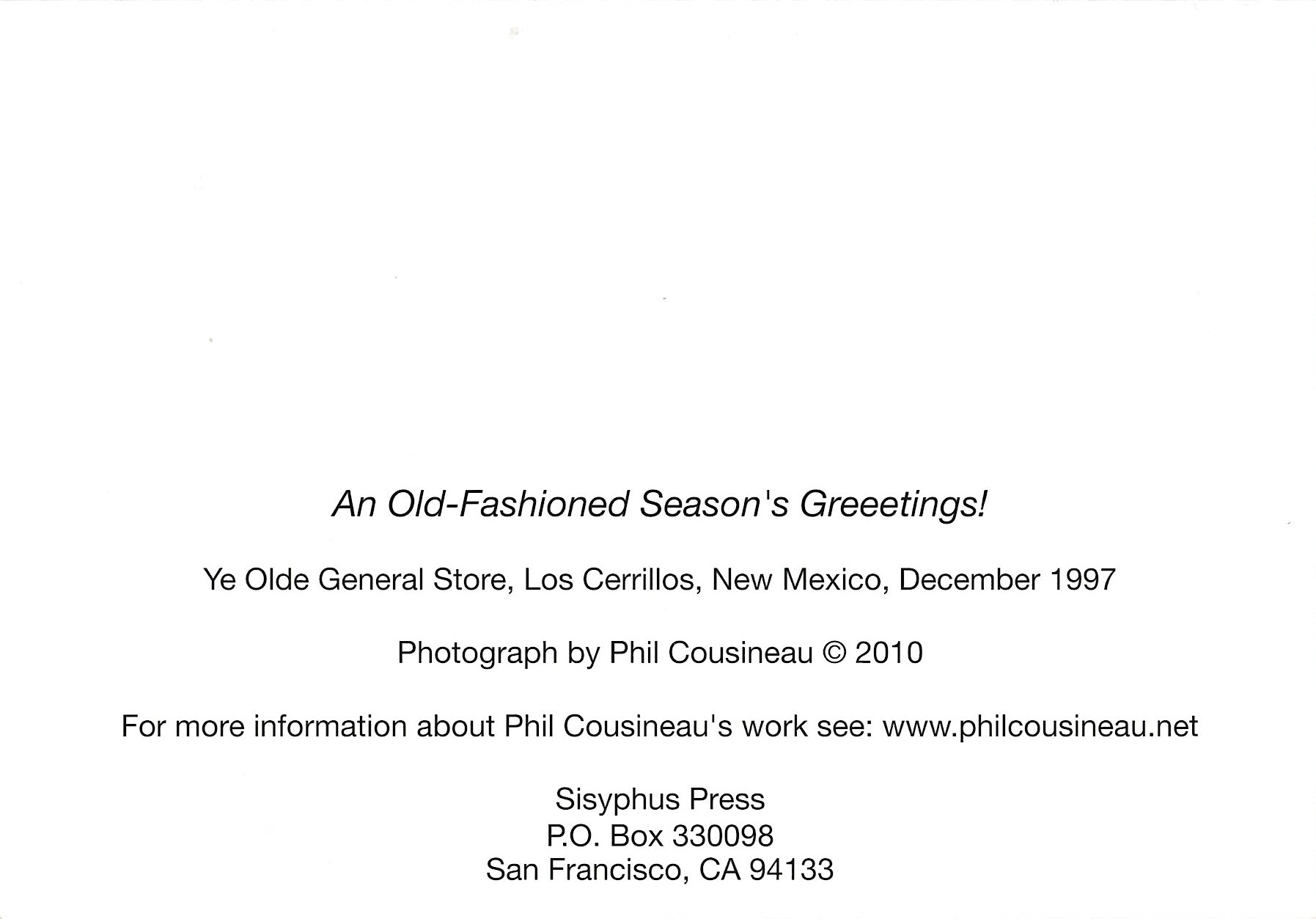 Greeting card - Ye Olde General Store