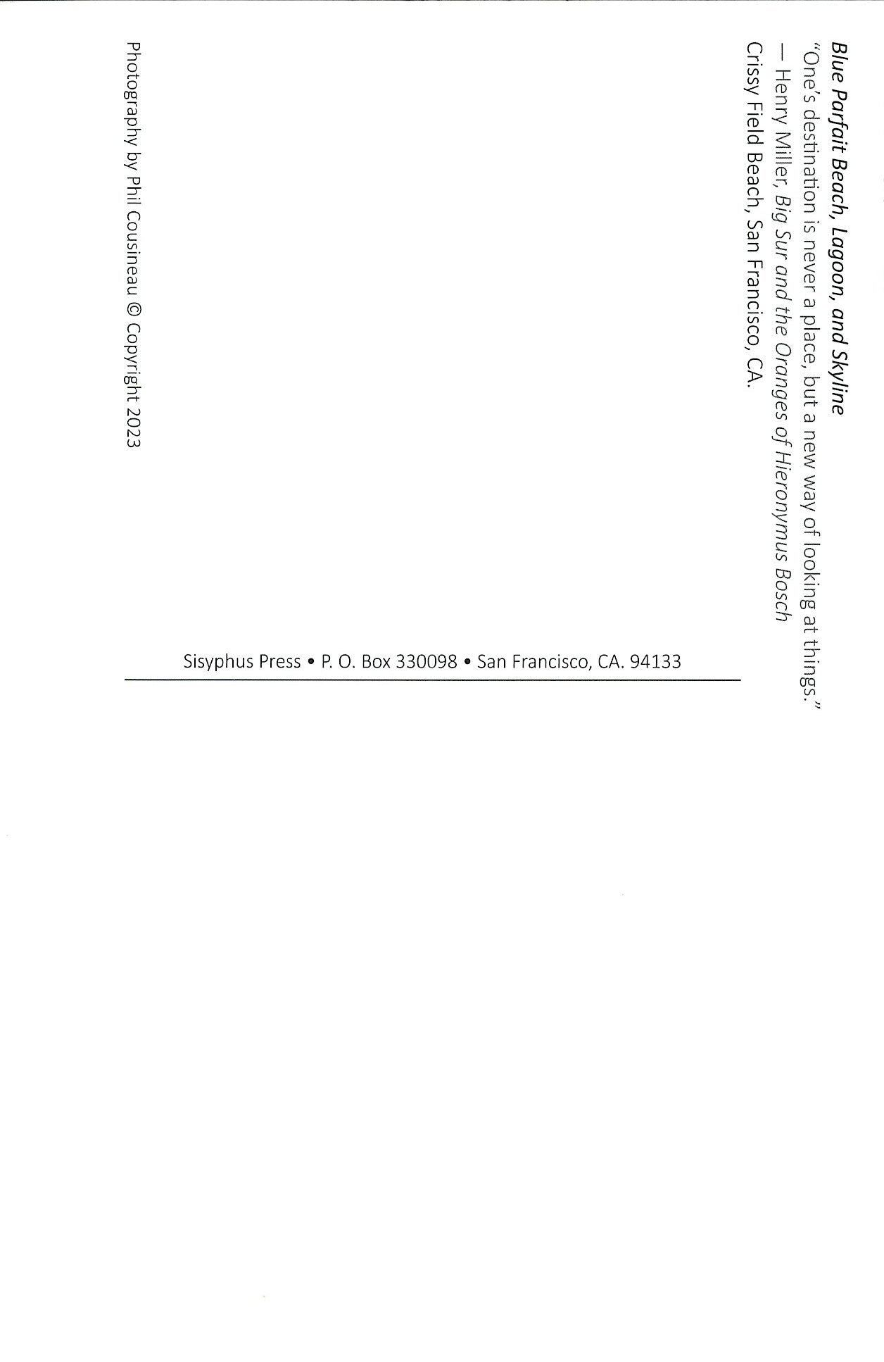 Postcard - Blue Parfait Beach, Lagoon, and Skyline