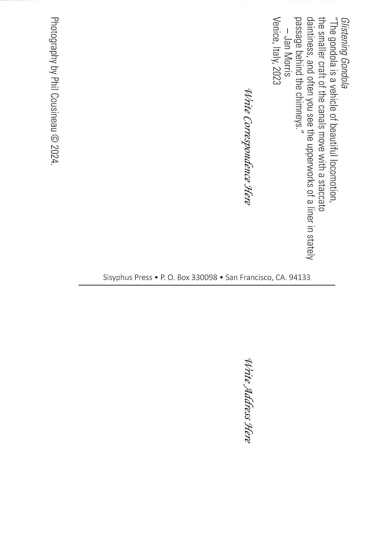 Postcard - Glistening Gondola