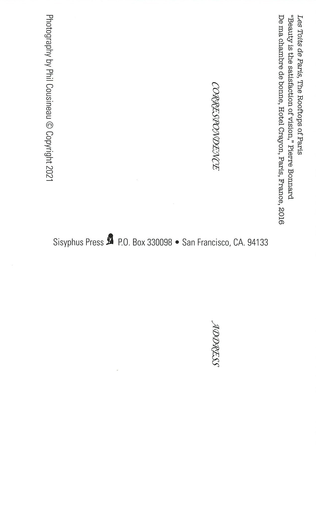 Postcard - Les Toits de Paris, The Rooftops of Paris