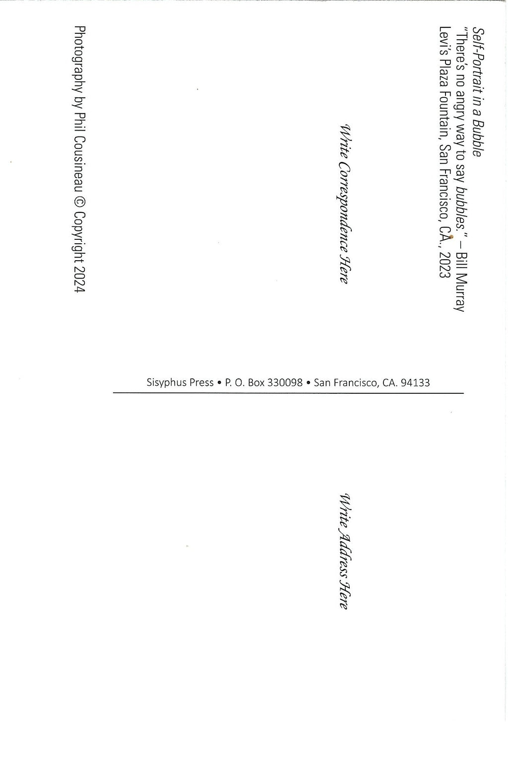 Postcard - Self-Portrait in a Bubble