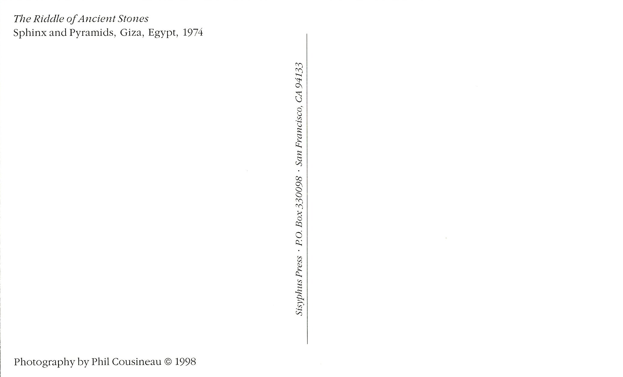 Postcard - The Riddle of Ancient Stones